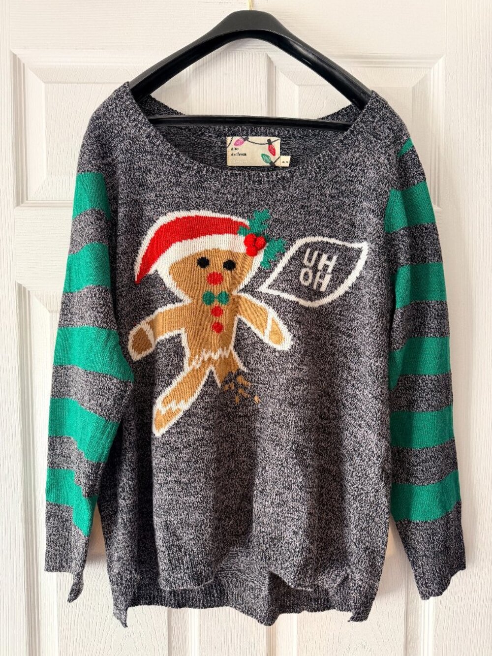 Christmas Gingerbread Knit Sweater – Size XXL